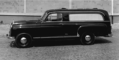 Mercedes Benz 180 für Überführungen, eingesetzt von Anfang 1958 bis Ende 1966